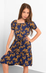 Square Neck Tiered Puff Sleeve Dress (2/3yrs-8/9yrs)