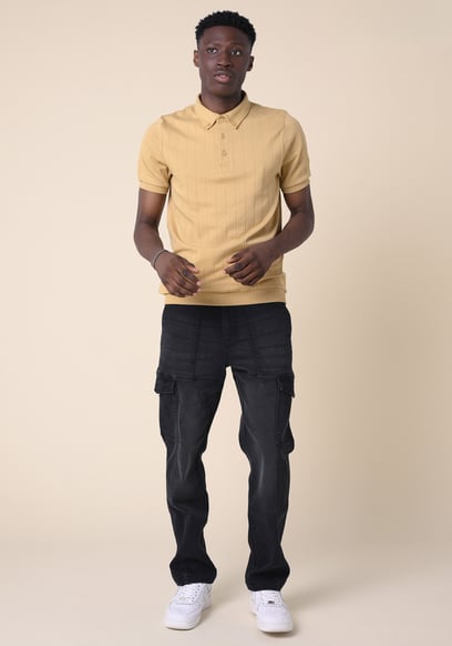 Mens Regular Fit Stretch Utility Jeans