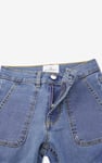 Girls Blue Denim Cargo Jeans