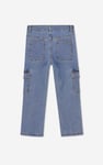 Girls Blue Denim Cargo Jeans