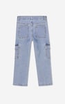 Girls Blue Denim Cargo Jeans
