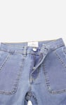 Girls Blue Denim Cargo Jeans