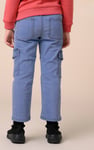 Girls Blue Denim Cargo Jeans