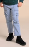 Girls Blue Denim Cargo Jeans