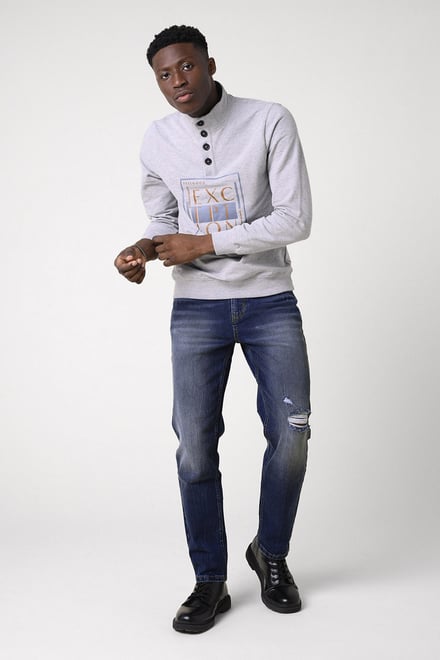 Mens Ripped Denim Jeans