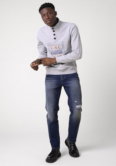 Mens Ripped Denim Jeans
