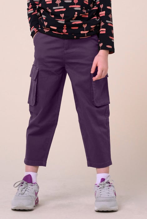 Girls Purple Straight Leg Cargo Trouser ( 3yrs-14yrs)