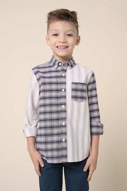 Enorsia Boys Mixed Check Shirt