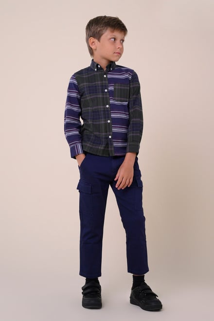 Enorsia Boys Mixed Check Shirt