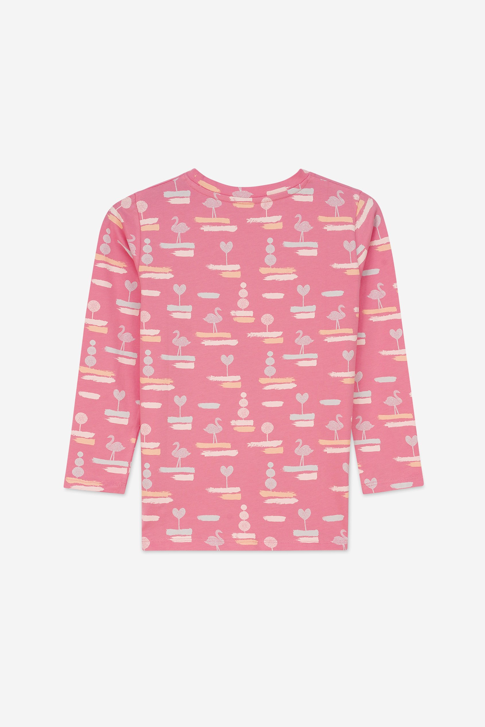 Flemingo Print Long Sleeve T-Shirt (2yrs-9yrs)