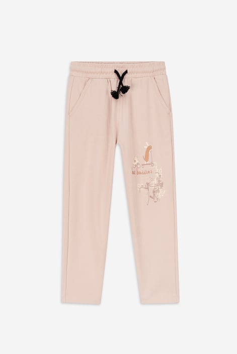 Boys Cream Best Buddies Printed Trouser ( 2yrs-9yrs)