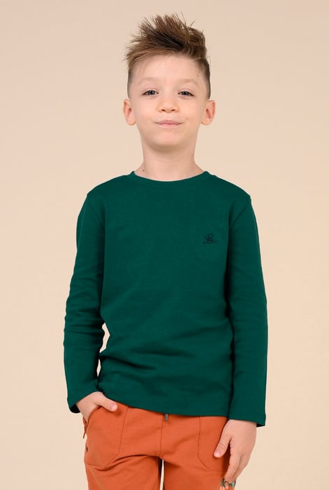 Boys Blue Long Sleeve Plain T-Shirt ( 6yrs-11yrs)