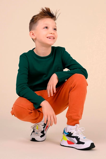 Boys Long Sleeve Plain T-Shirt ( 6yrs-11yrs)