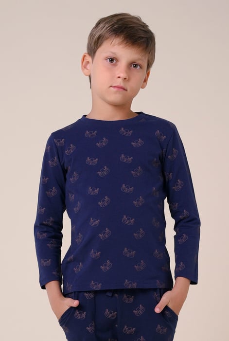 Boys White Crown Printed T-shirt ( 12/18mths-7yrs)