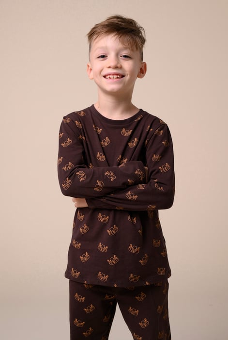 Boys White Crown Printed T-shirt ( 12/18mths-7yrs)