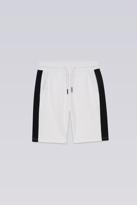 Boys White Colour Block Shorts ( 3yrs-9yrs)