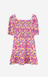 Girls Printed Smoky Tiered Dress ( 5yrs-11yrs)