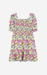Girls Printed Smoky Tiered Dress ( 5yrs-11yrs)