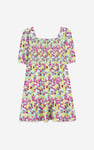 Girls Printed Smoky Tiered Dress ( 5yrs-11yrs)