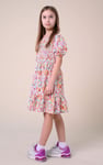 Girls Printed Smoky Tiered Dress ( 5yrs-11yrs)