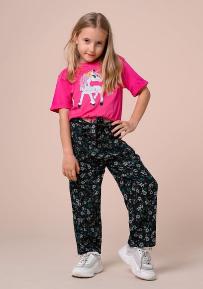 Floral Print Paper Bag Trouser ( 3yrs-14yrs)