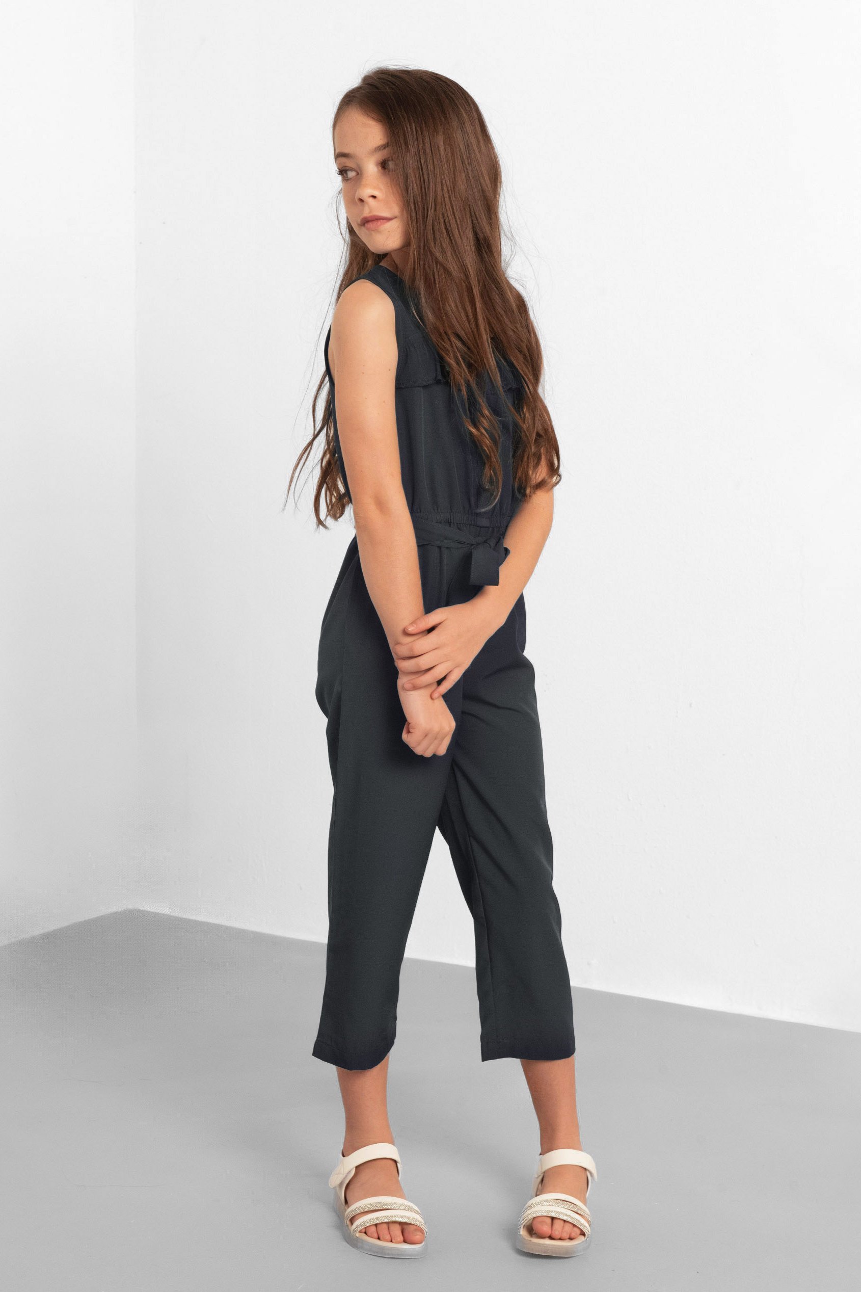 Ruffled Square Neckline Jumpsuit (5/6yrs-10/11yrs)