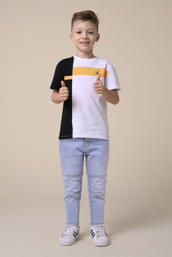 Boys Light Blue Blue Stretch Slim Fit Jeans