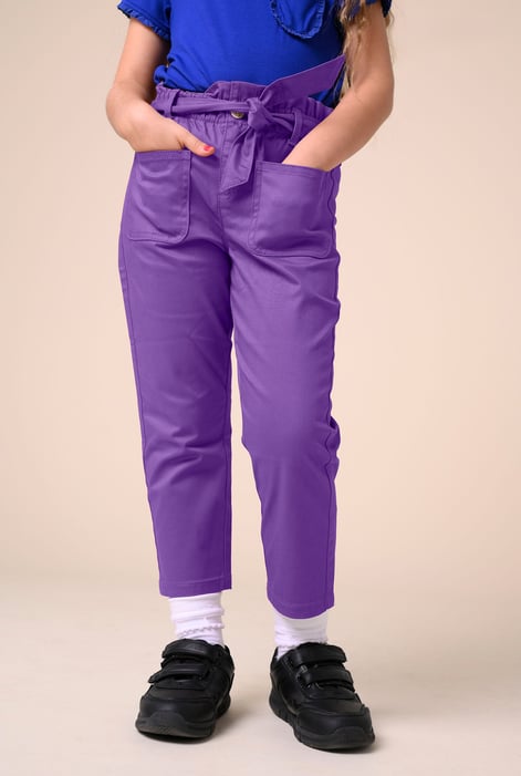 Girls Red Paper Bag Trouser (2yrs-9yrs)