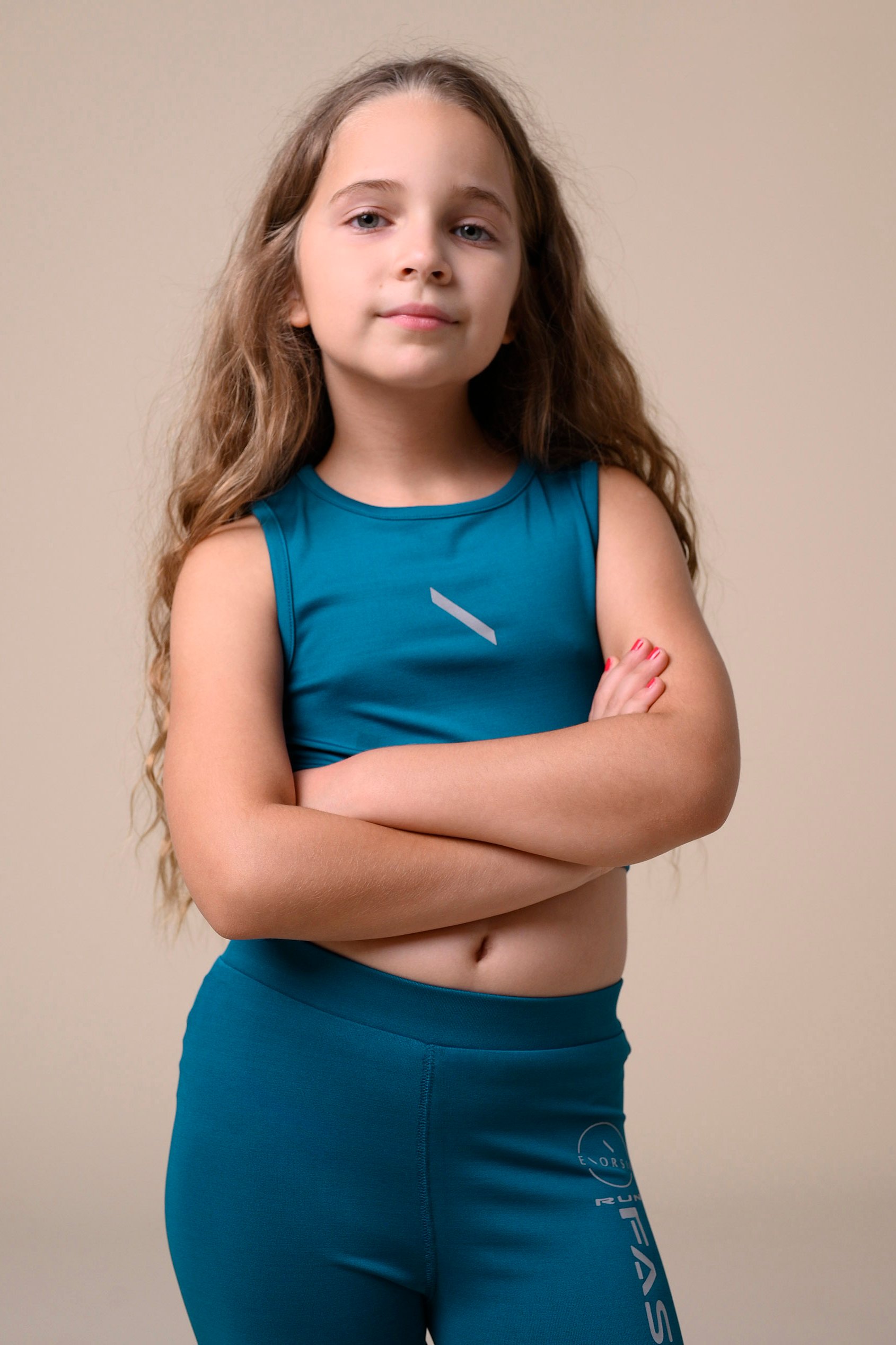 Girls Printed Sporty Vest and Leggings Set
