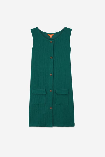 Girls Sleeveless Button Front Dress (2yrs-9yrs)