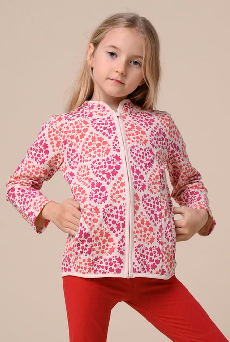 Girls Blue Printed Zip Through Jacket (12/18mths-7yrs)