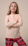 Girls Solid Top & Check Pyjama Set (2/3yrs-8/9yrs)