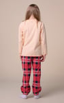 Girls Solid Top & Check Pyjama Set (2/3yrs-8/9yrs)
