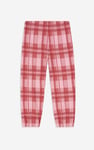 Girls Solid Top & Check Pyjama Set (2/3yrs-8/9yrs)