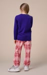 Girls Solid Top & Check Pyjama Set (2/3yrs-8/9yrs)