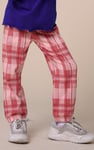 Girls Solid Top & Check Pyjama Set (2/3yrs-8/9yrs)