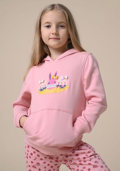 Happy Easter Egg With Bow Hoodie (12/18mths-7yrs)