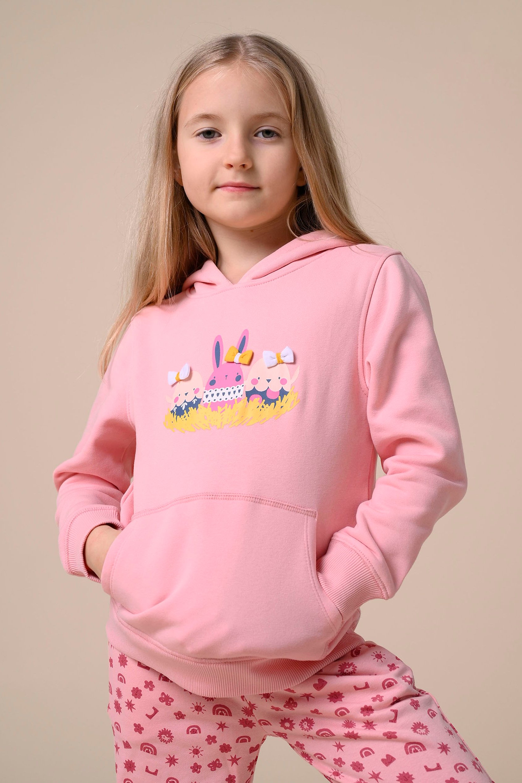 Happy Easter Egg With Bow Hoodie (12/18mths-7yrs)