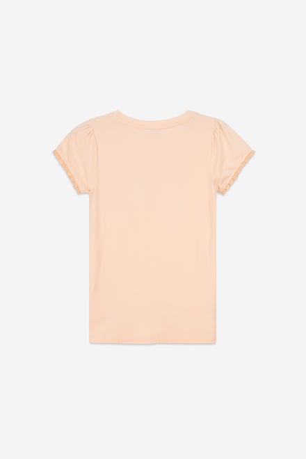 Girls Daisy Pocket Tee With Lace (2/3yrs-8/9yrs)