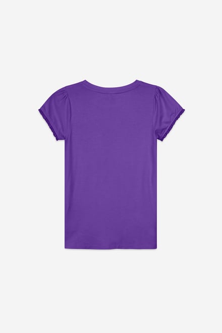 Girls Daisy Pocket Tee With Lace (2/3yrs-8/9yrs)