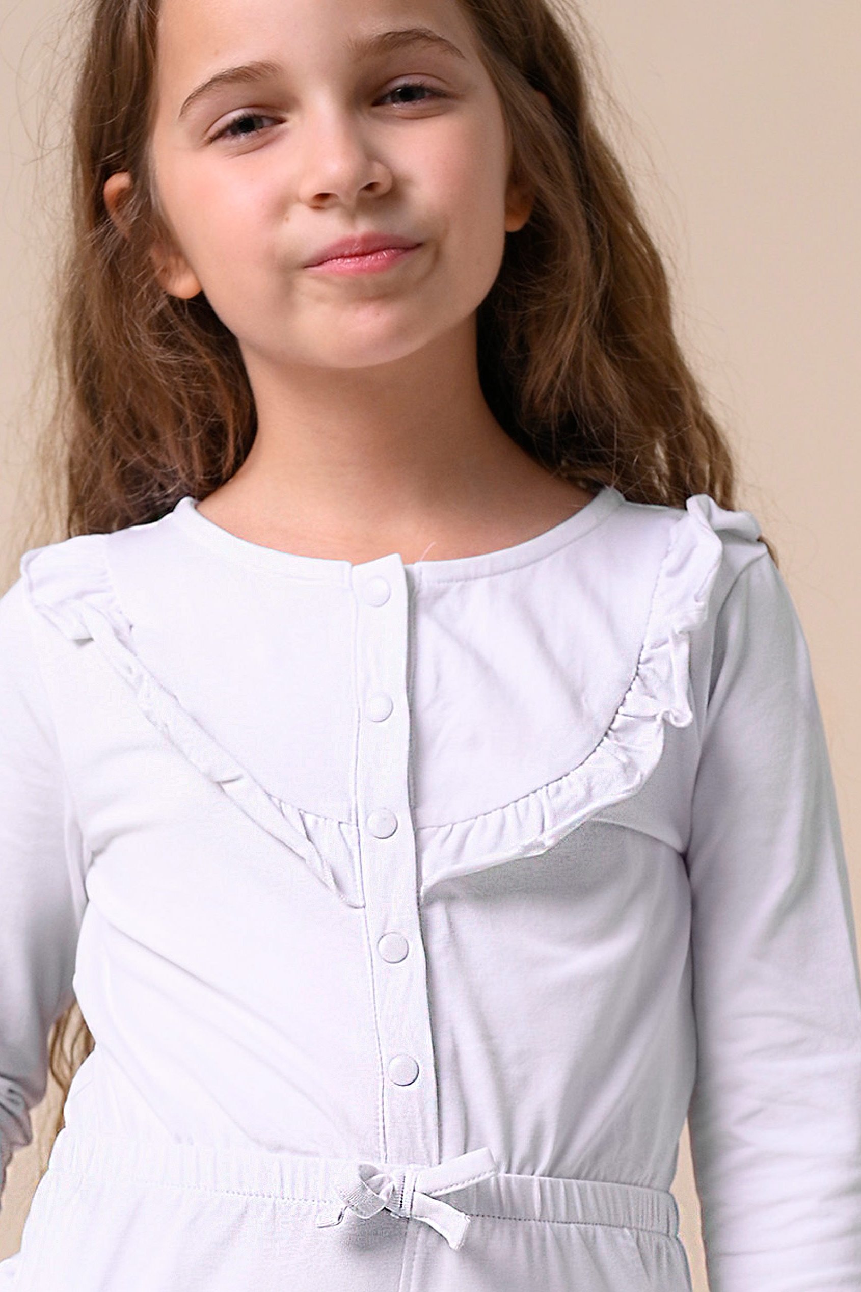 Frill Detail Button Through Jumpsuit (2yrs-9yrs)
