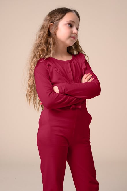 Frill Detail Button Through Jumpsuit (2yrs-9yrs)