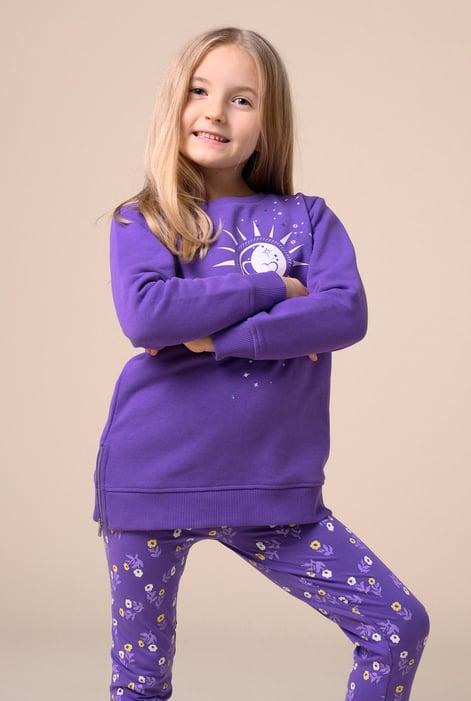 Red Sun With Star Print Sweatshirt  (2yrs-9yrs)