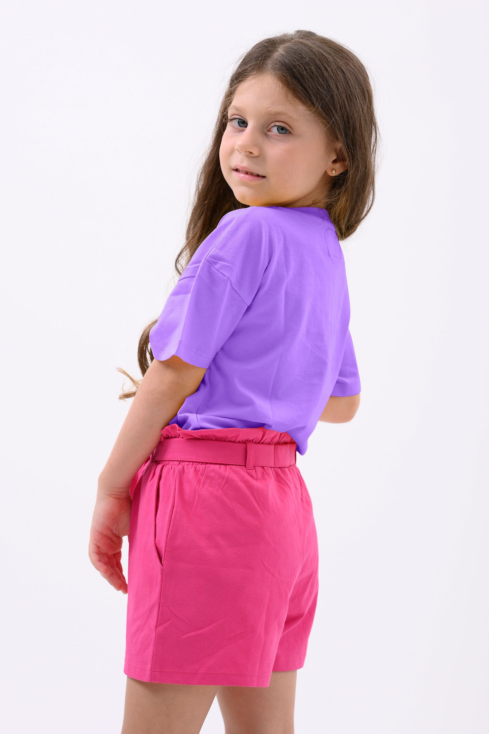 Girls Rainbow Embroidered T-Shirt