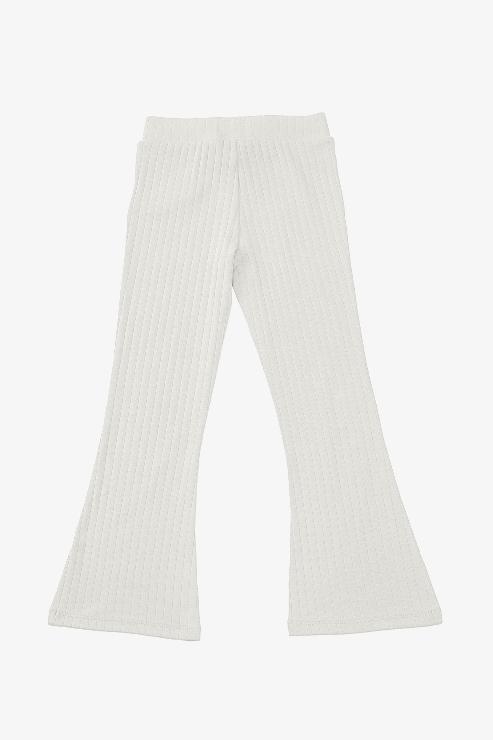 Girls Texture Ribbed Flared Leggings