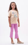 Girls Texture Ribbed Flared Leggings