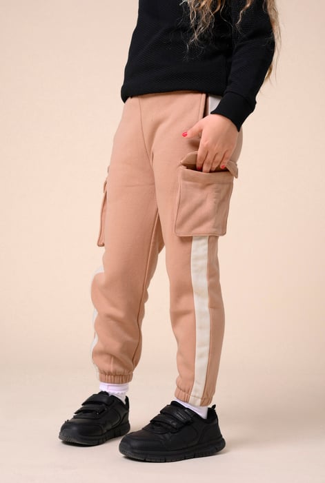 Brown Colour Block Cargo Jogger (2/3yrs-8/9yrs)