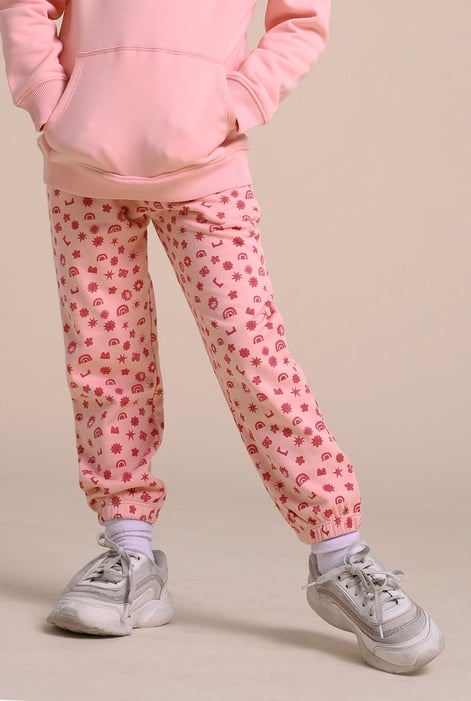 Girls Pink Printed Jogger (12/18mths-7yrs)