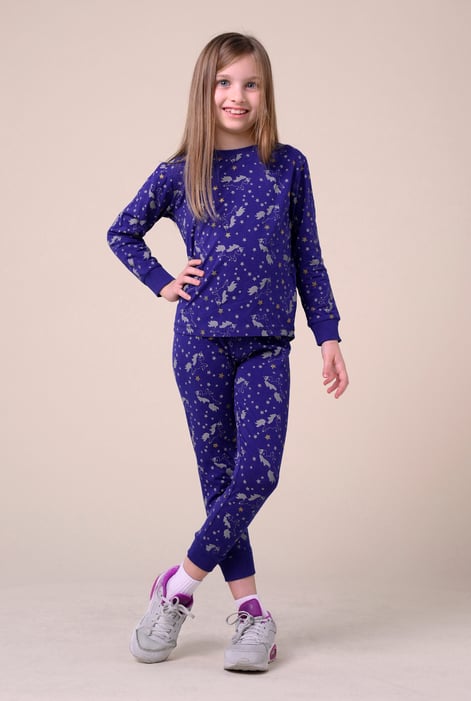 Girls Unicorn Print Pyjama Set (2/3yrs-7/8yrs)