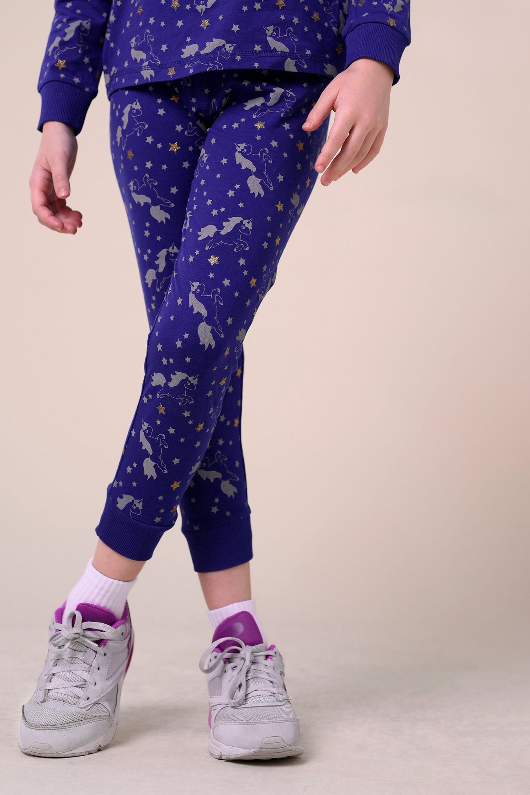 Girls Unicorn Print Pyjama Set (2/3yrs-7/8yrs)